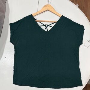 Papermoon Deep Green Short Sleeve Top